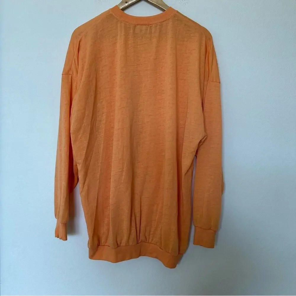 Show Me Your‎ Mumu Sweatshirt Womens XS Orange Oversized Graphic Print